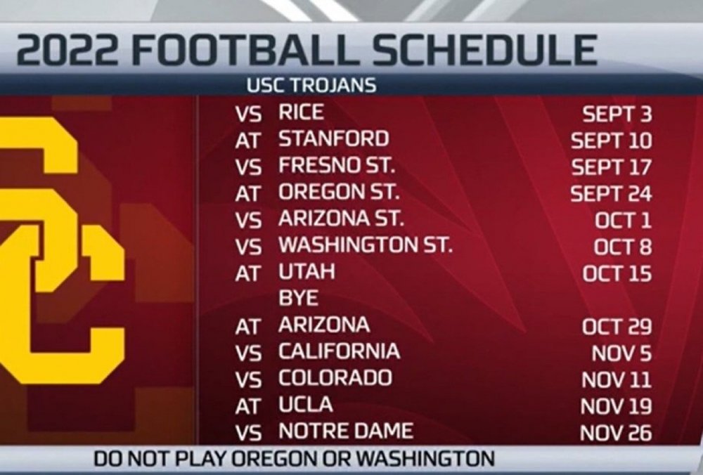 2022 Football Schedules Pac12 Sports Pac12 Message Board